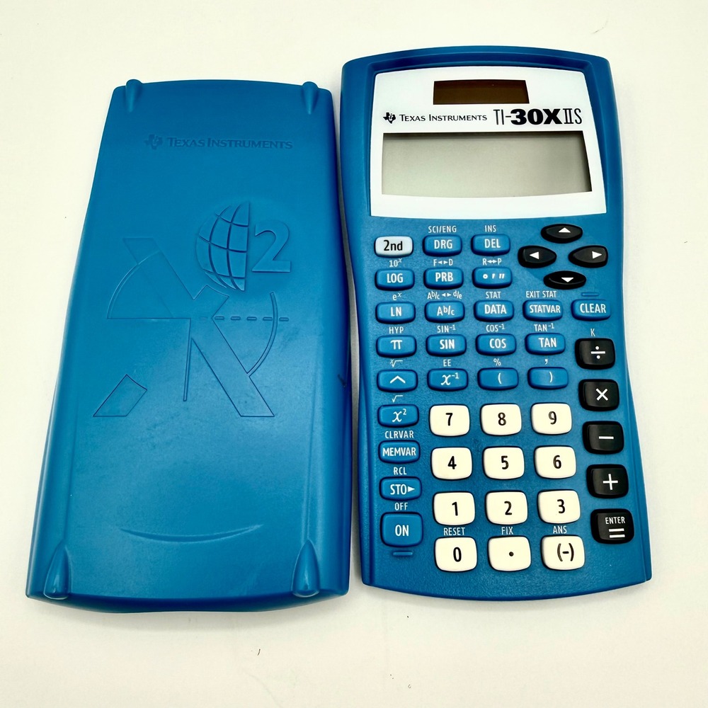 Texas Instruments TI-30XIIB Scientific Calculator Blue with Cover
